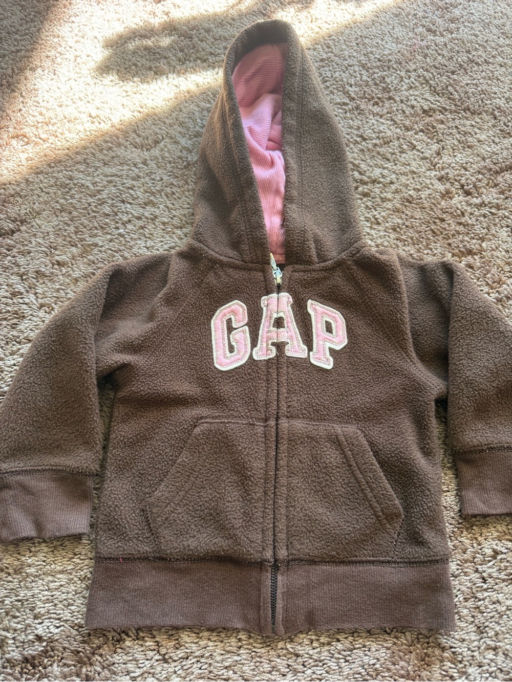 Baby GAP Brown Fleece Full Zip Hoodie 18-24M